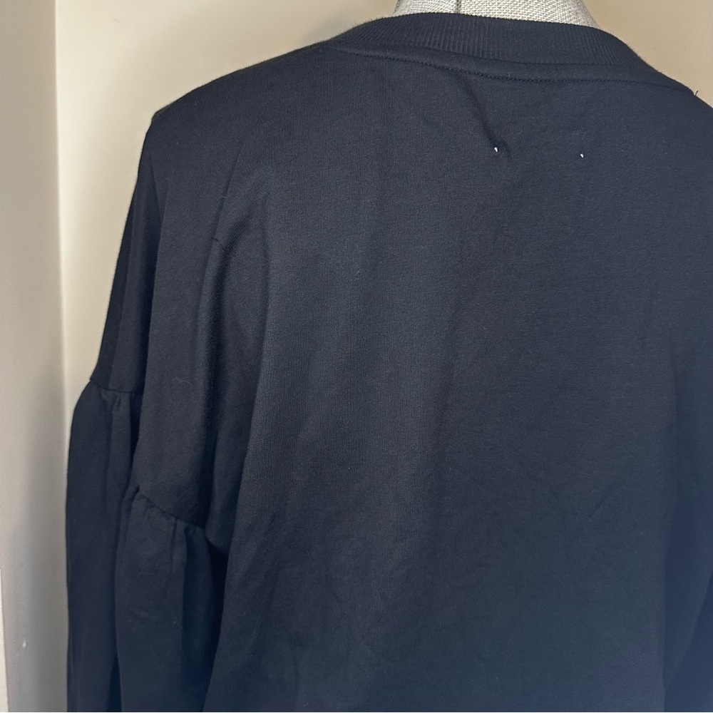 UGG Brook Balloon Sleeve Crewneck Sweater in Black BNWT S - Picture 8 of 11